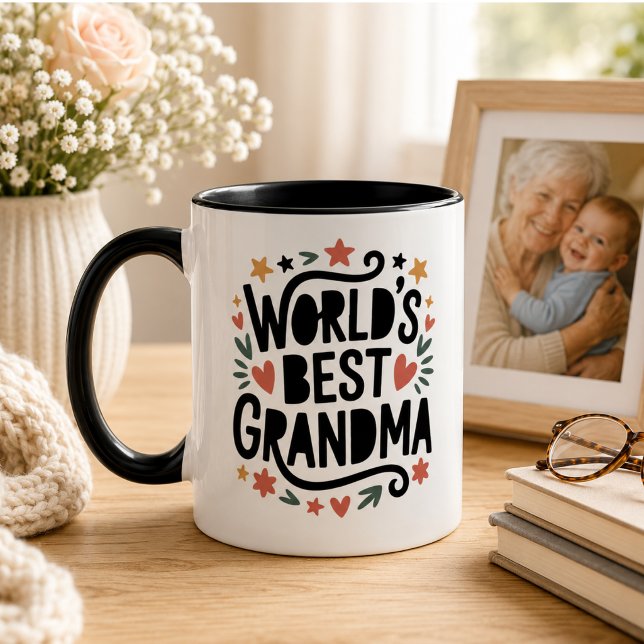 Mug Meilleure Grand-mère du Monde | Photo Fête des Gra (Best Grandma Ever | Photo Grandparents Day Mug)