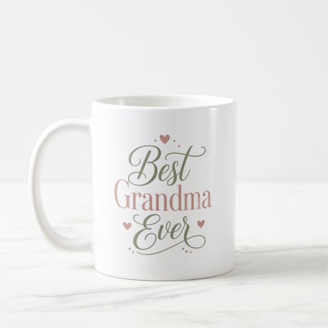 Mug Meilleure Grand-mère Élégant Cadeau (Gauche)
