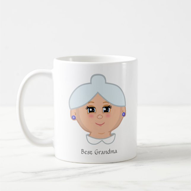 Mug Meilleure grand-mère et cœur modifiable (Gauche)