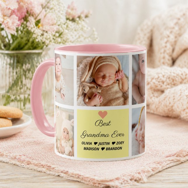 Mug Meilleure Grand-mère Ever Collage de 8 Photos (Best Grandma Ever 8-Photo Collage Coffee Mug
)