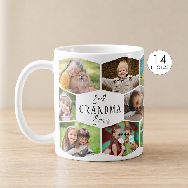 Mug Meilleure Grand-mère Jamais 14 Collage de Photos M (Créateur téléchargé)