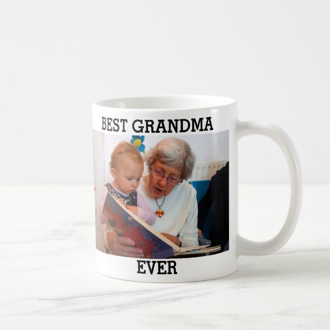 Mug Meilleure Grand-Mère jamais photo personnalisée Cr (Droite)