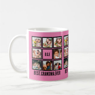 Mug Meilleure grand-mère personnalisée Ever 8 Collage 