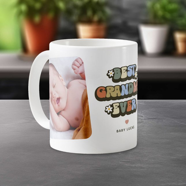 Mug Meilleure grand-mère Retro 2 Photo (Créateur téléchargé)