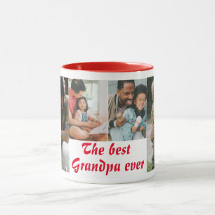 Mug Meilleure Grand-père Ever 4 photos rouge
