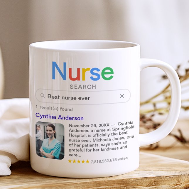 Mug Meilleure infirmière Jamais Recherche Résultat Pho (Créateur téléchargé)