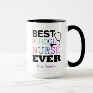 Mug Meilleure infirmière personnalisée d'école