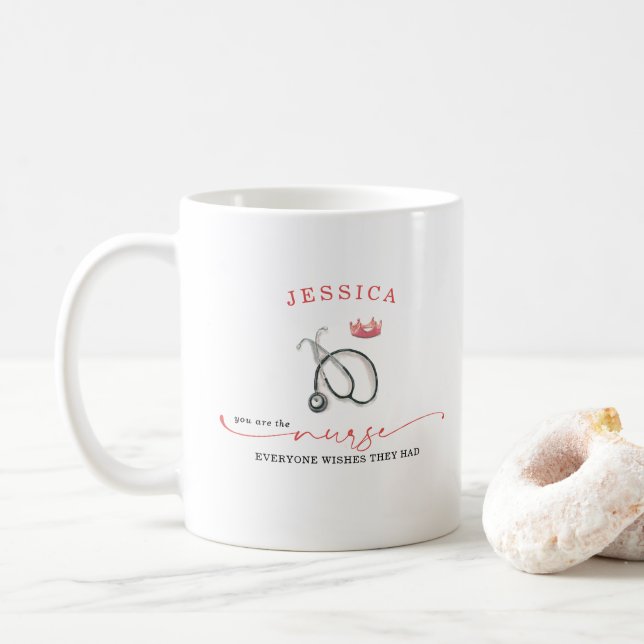 Mug Meilleure infirmière que j'aie jamais vue | Infirm (Avec donut)