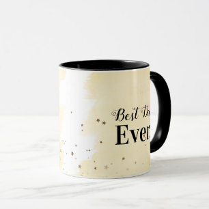 Mug Meilleure journée jamais avec des étoiles en bei