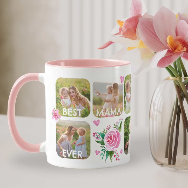 Mug Meilleure Mama Jamais Photo Collage Fête des mères (Best Mama Ever Photo Collage Mothers Day Mug)