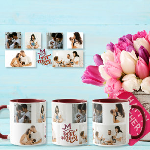 Mug Meilleure maman 6 photos personnalisées