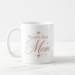 Mug Meilleure Maman au Monde Typographie Élégante en O