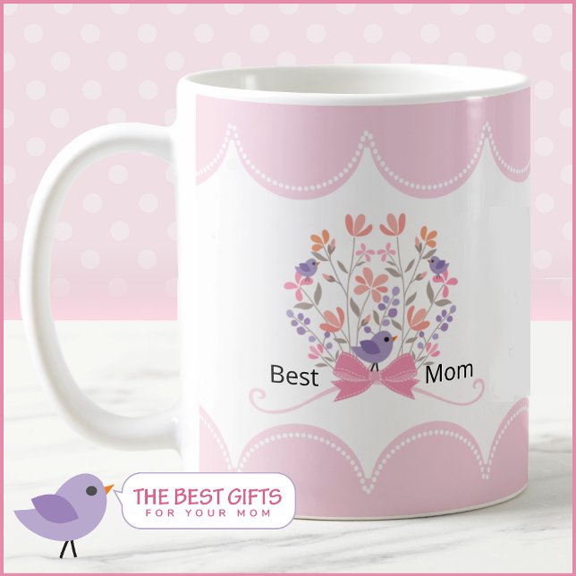 Mug Meilleure Maman Bouquet Floral Fête des mères pers (Créateur téléchargé)