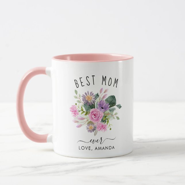 Mug Meilleure maman Burgundy Boho Co toujours à la mod (Gauche)
