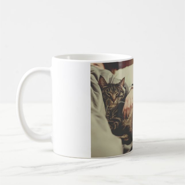 Mug Meilleure maman chat papa ajouter chat photo nom c (Gauche)