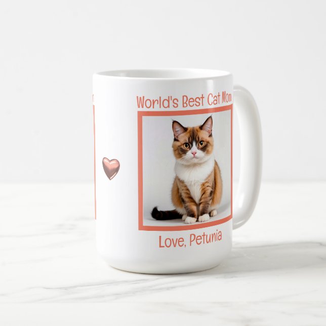 Mug Meilleure maman chatte du monde Personnaliser (Mun (Devant droit)
