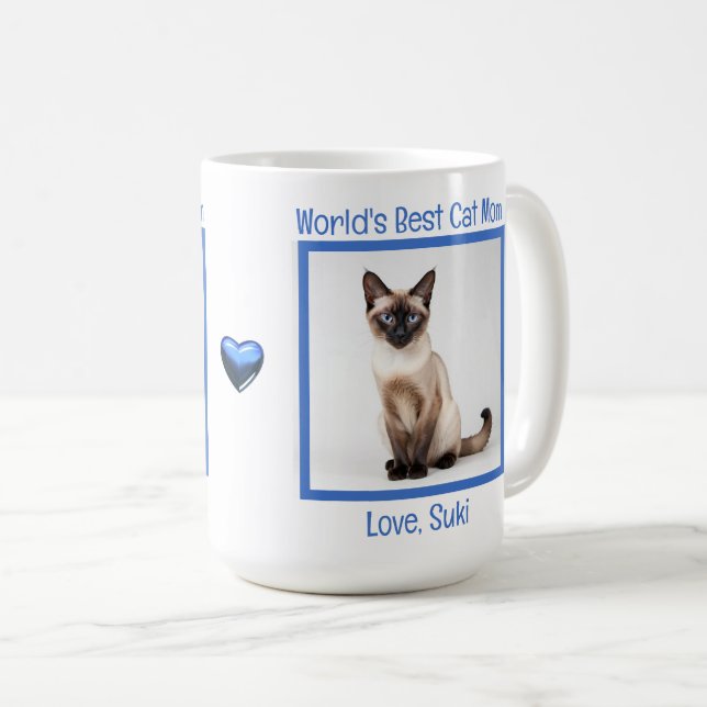 Mug Meilleure maman chatte du monde Personnaliser (sia (Devant droit)