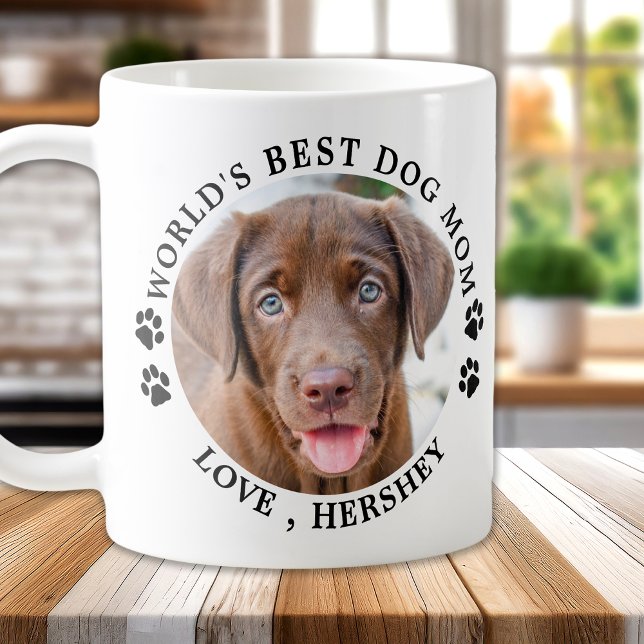 Mug Meilleure maman chien du monde personnalisé photo  (Créateur téléchargé)