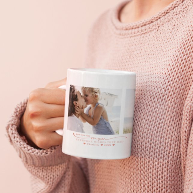 Mug Meilleure Maman | Collage de Trois Photos Écrites  (Créateur téléchargé)