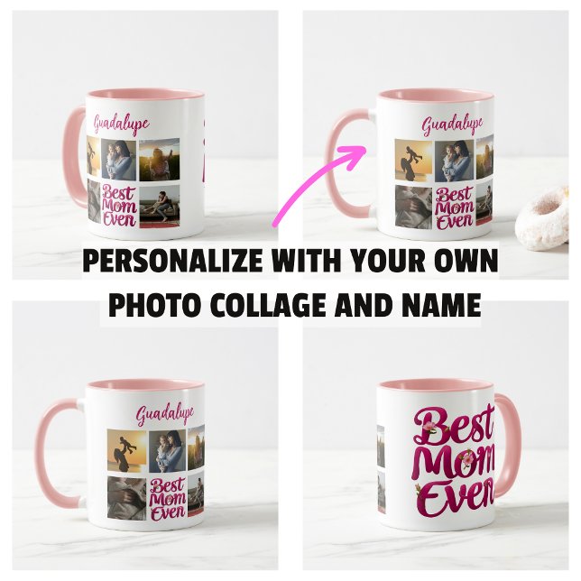 Mug Meilleure Maman Collage Photo de Mère (Best Mom Ever Mother's Photo Collage Mug)