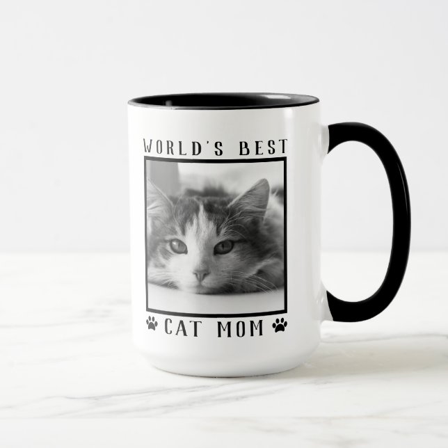 Mug Meilleure Maman de Chat au Monde Empreintes de Pat (Droite)