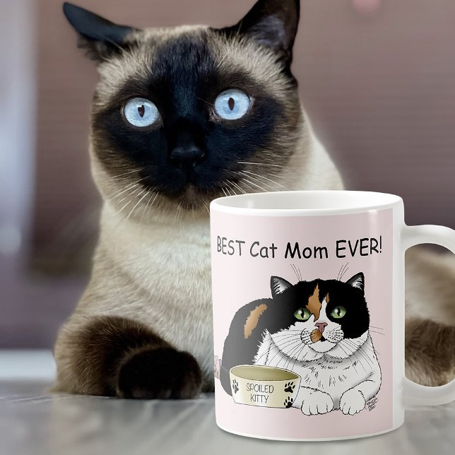 Mug Meilleure maman de chat Calico gâtée Fête des mère (Créateur téléchargé)