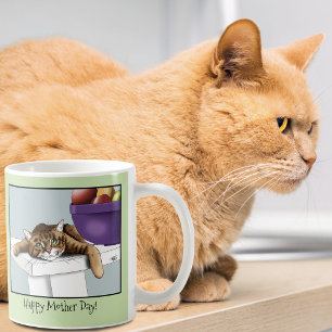 Mug Meilleure Maman de Chat Douce Chatte Tigrée Fête d