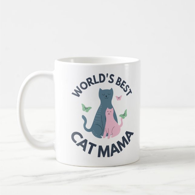 Mug Meilleure Maman de Chat du Monde (Gauche)