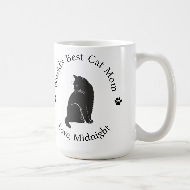 Mug Meilleure maman de chat du monde Personnaliser la  (Droite)