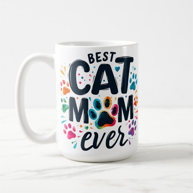 Mug Meilleure maman de chat jamais (Gauche)