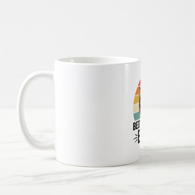 Mug Meilleure Maman de Chat Retro Visage de Chat Desig (Gauche)