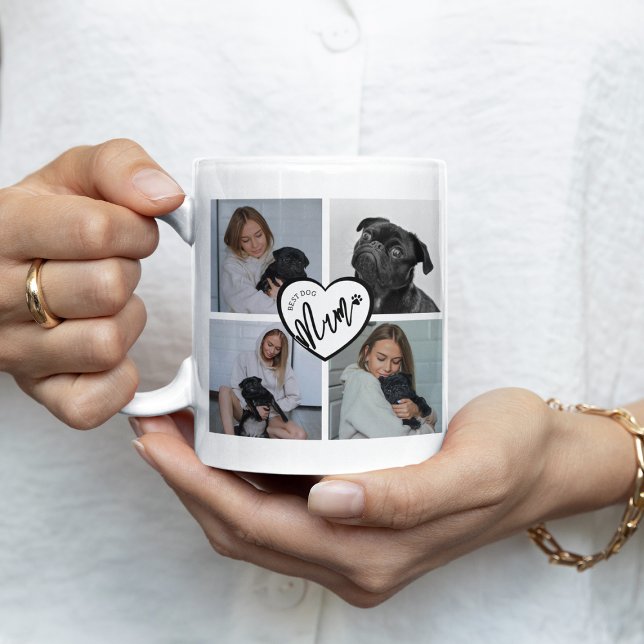Mug Meilleure maman de chien | Collage photo (Créateur téléchargé)