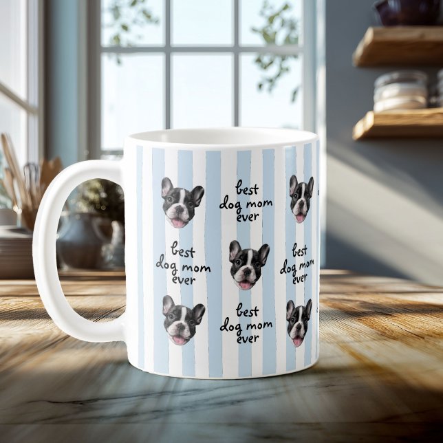 Mug Meilleure maman de chien ever photo de visage d'an (Créateur téléchargé)