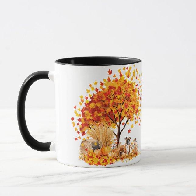 Mug Meilleure maman de chien jamais automne, Boxer (Gauche)