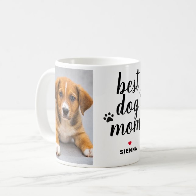 Mug Meilleure maman de chien Personnalisé Fête des mèr (Devant gauche)