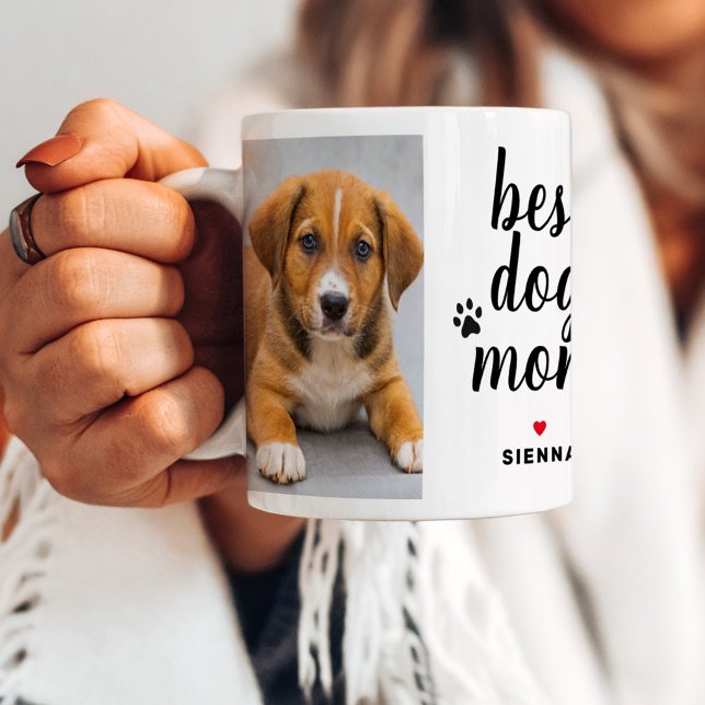 Mug Meilleure Maman de Chien Photo Empreinte de Patte (Créateur téléchargé)