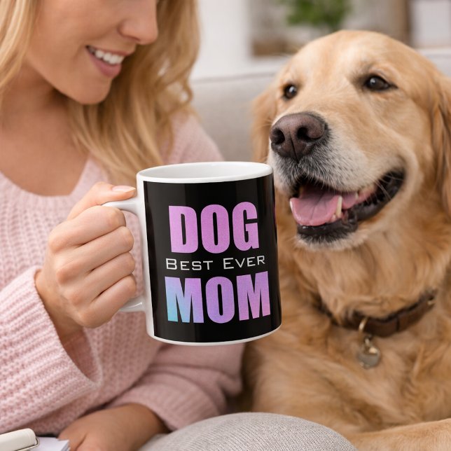 Mug Meilleure Maman de Chien Rose Néon (Créateur téléchargé)
