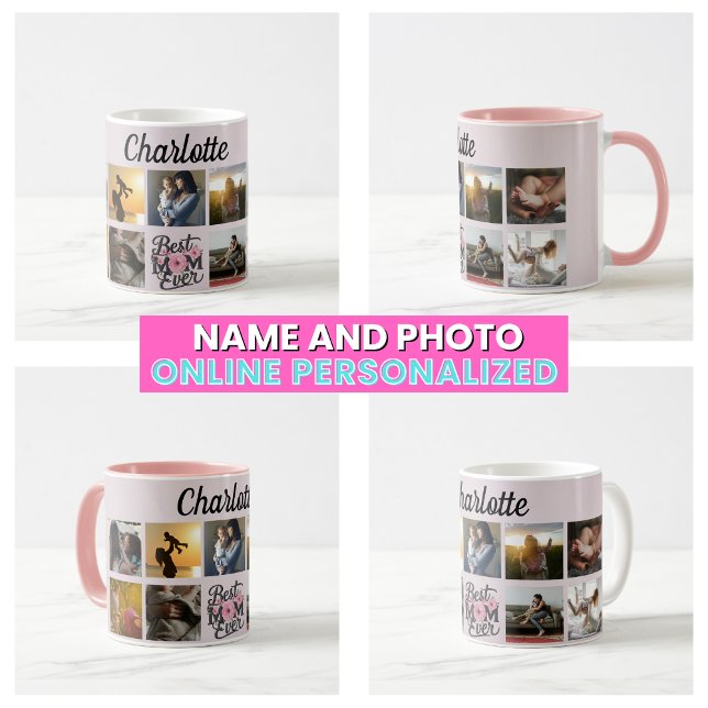 Mug Meilleure Maman de Tous les Temps Écriture Florale (Floral Script Best Mom Ever Coffee Mug
)