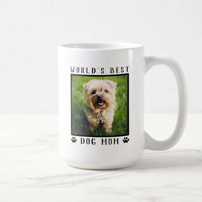 Mug Meilleure maman du chien avec ta photo de chien (Droite)