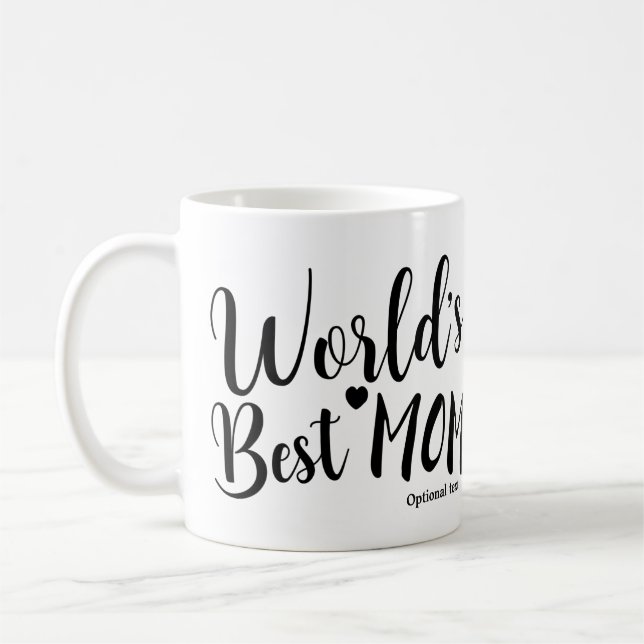 Mug MEILLEURE MAMAN DU MONDE Anniversaire Nom Personna (Gauche)