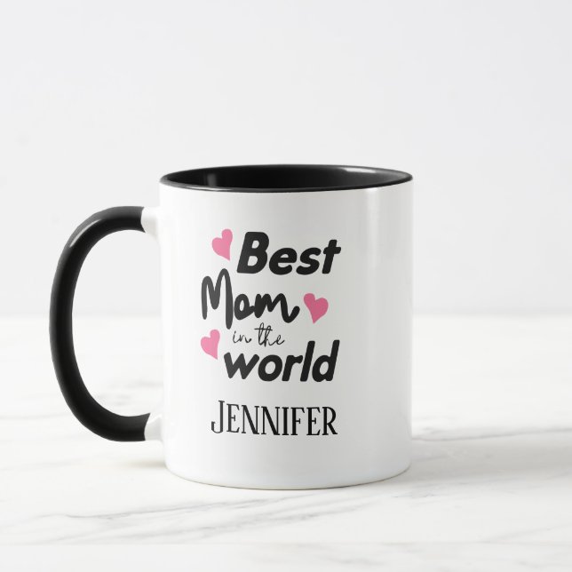 Mug Meilleure Maman du Monde avec Nom et Photo (Gauche)