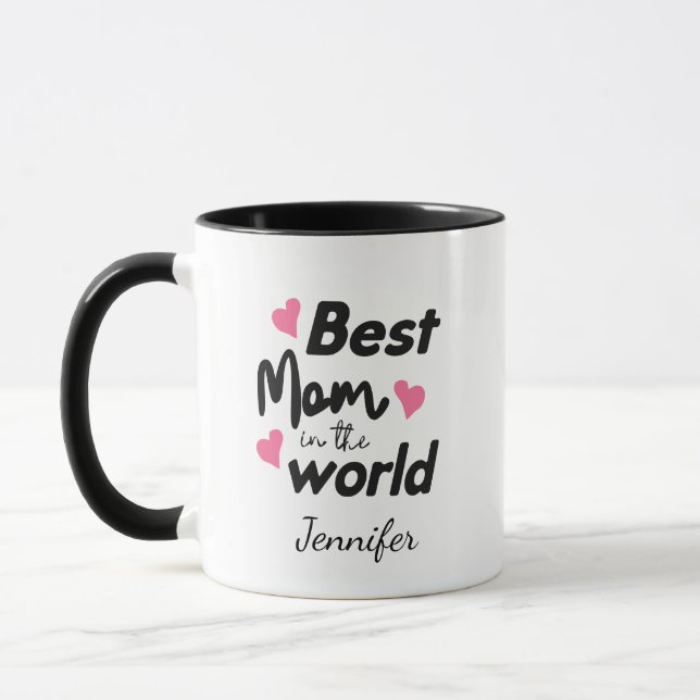 Mug Meilleure Maman du Monde avec Nom et Photo (Gauche)