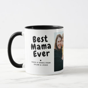 Mug Meilleure Maman du Monde Collage de 2 Photos & Mes