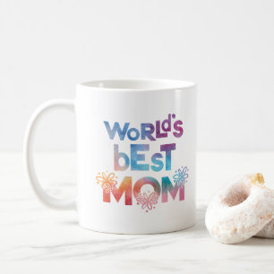 Mug Meilleure maman du monde en design coloré de caf