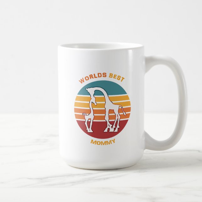 Mug Meilleure maman du monde, Giraffes (Droite)