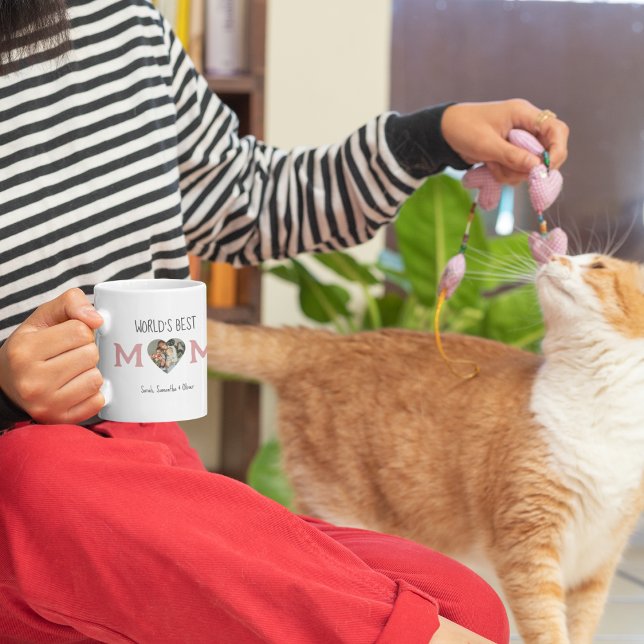 Mug Meilleure maman du monde - Heart Photo & Custom Te (Créateur téléchargé)