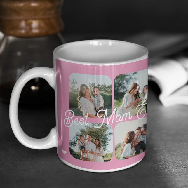 Mug Meilleure maman Ever 7 photo collage personnalisé (Créateur téléchargé)
