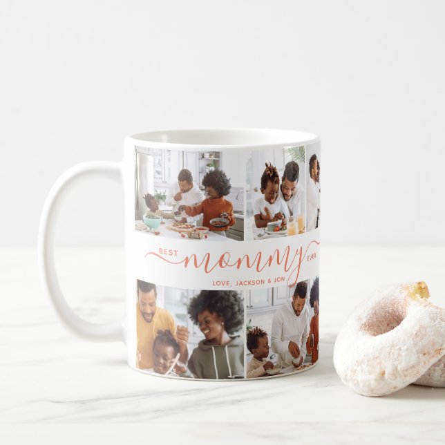 Mug Meilleure Maman Ever Collage de Photos Fête des Mè (Avec donut)