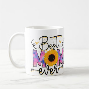 Mug Meilleure maman Ever Cravate de tournesol-teinture
