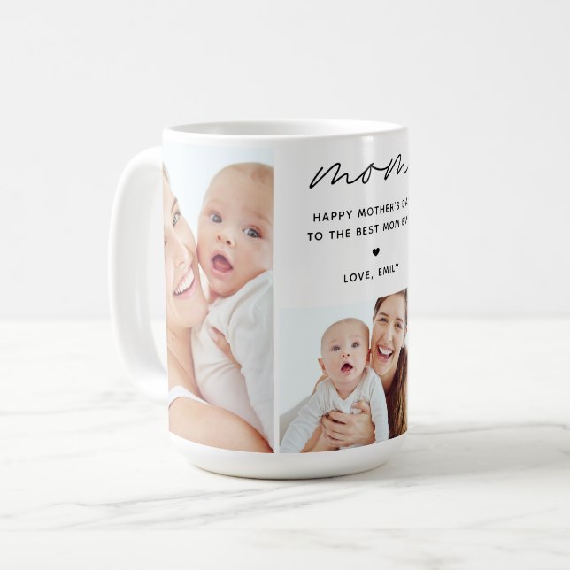 Mug Meilleure Maman Ever Écriture Moderne 3 Photo (Devant gauche)